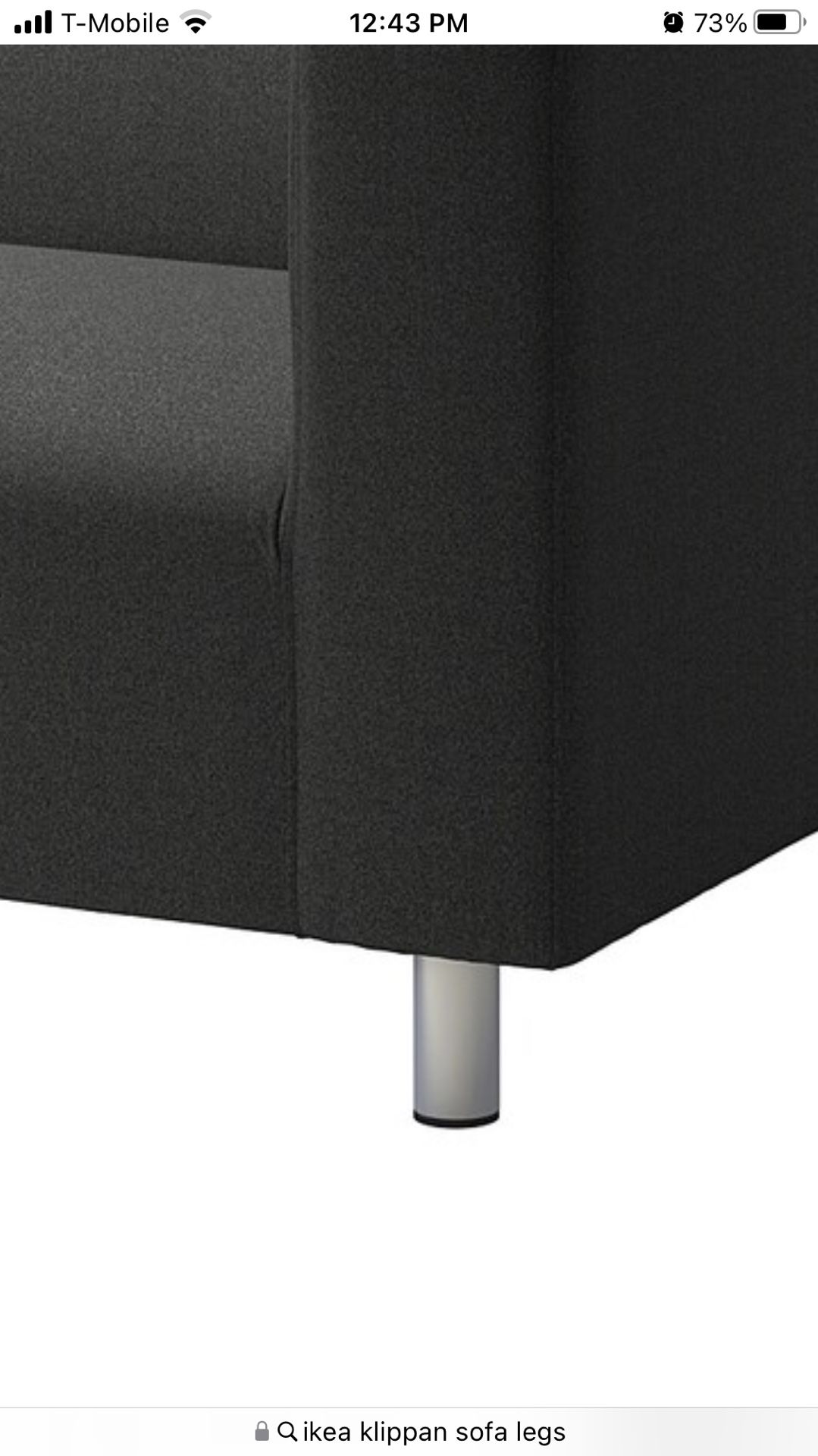 IKEA Klippan Metal Sofa Legs