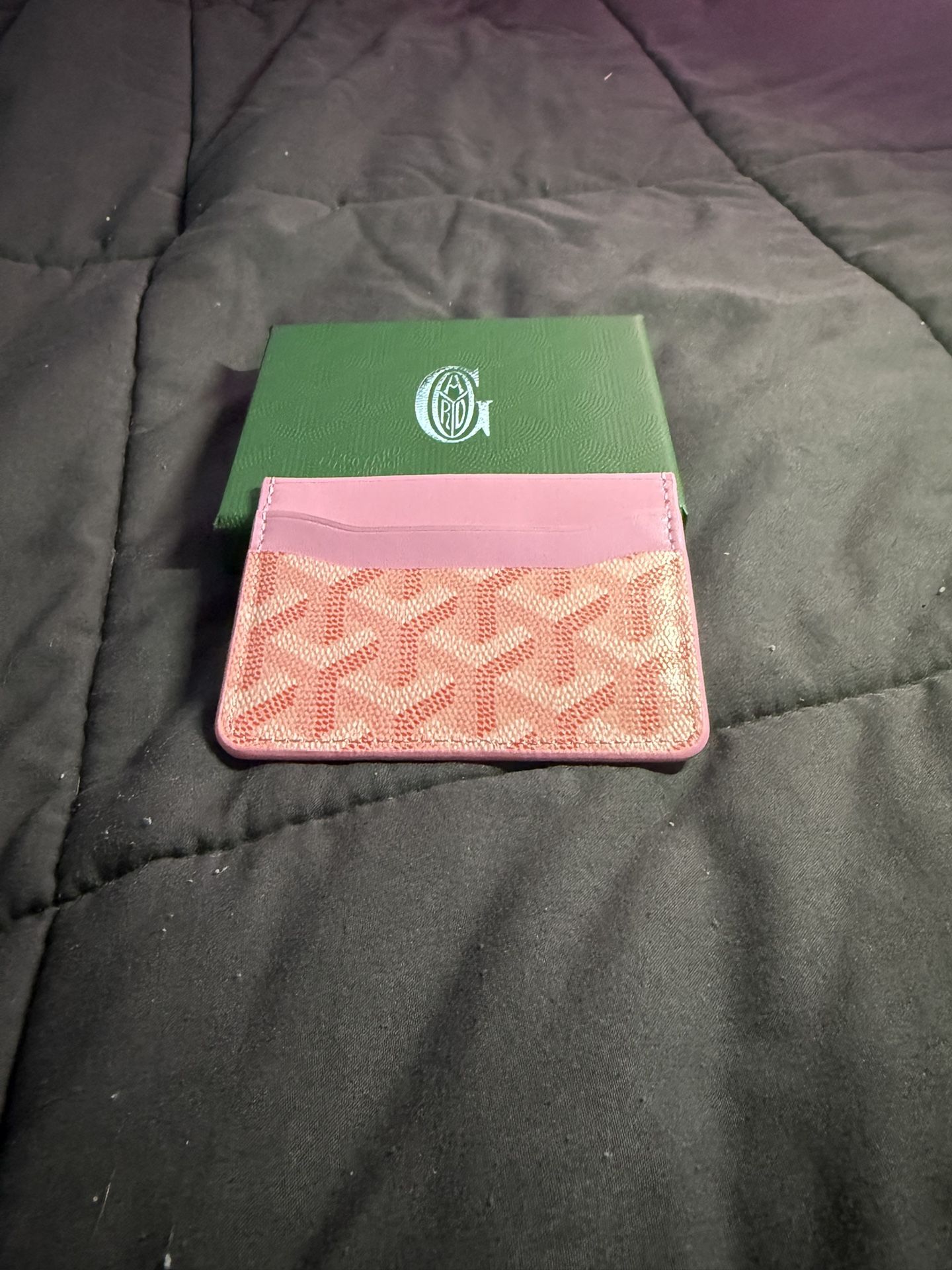 Pink Card Holder Genuine Leather