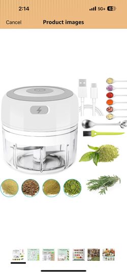 Magik 1-2 Pc 8.45oz/250ml Electri Mini Garlic Chopper Food Garlic Mincer Vegetable (White, 1 Pack)