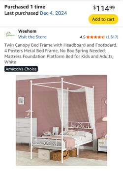 Twin Canopy Bed