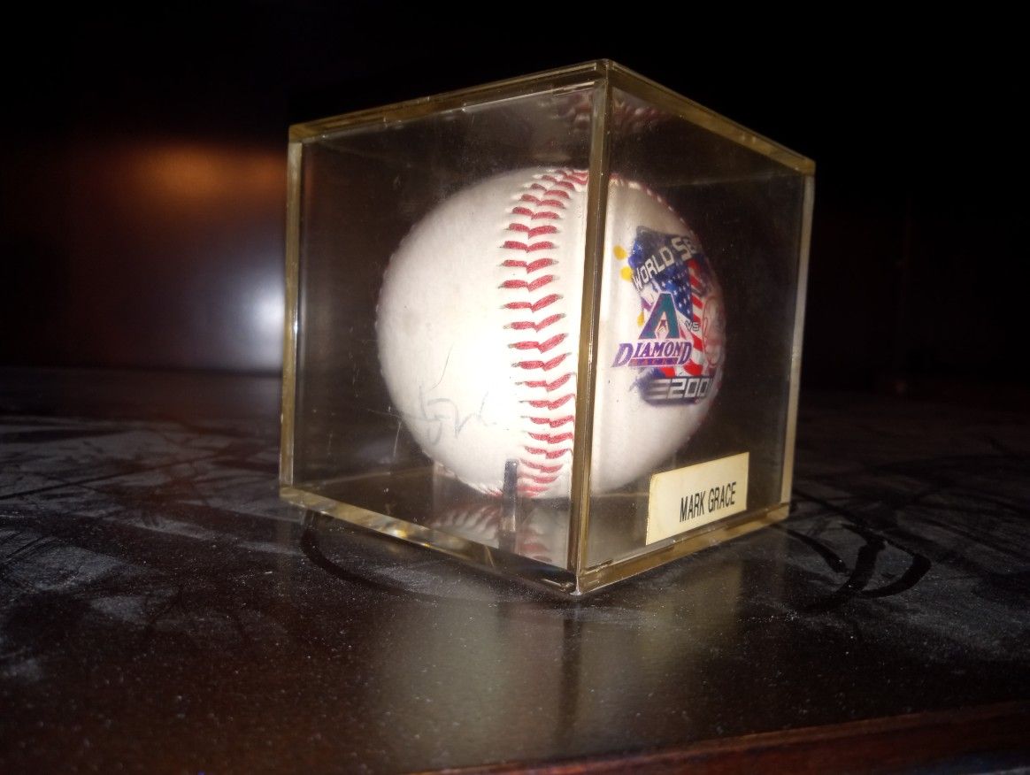 Signed Mark Grace Baseball