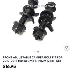 12-15 Honda Civic Si 02-05 Honda Civic 03-06 Acura Rsx Front Adjustable Camber Bolts