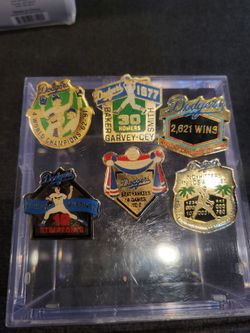 Set of 6 dodgers pins