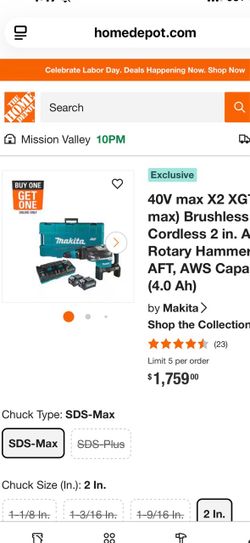 Makita rotary hammer 40v  X2 (80v)  combo