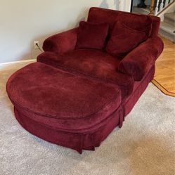 Oversized chair / ottoman 