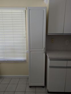 White storage cabinet