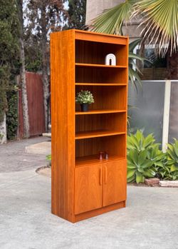 MCM Teak Bookcase / Storage Cabinet - Made in Denmark - Vintage Shelf