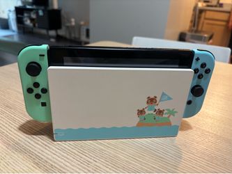 Nintendo Switch Animal Crossing NH w/ Dock, AC adapter game & Joy-con non grip