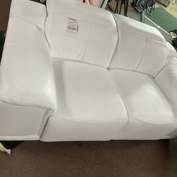 86” White Couch 