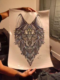 Wolf drawing