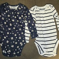 Infant Girls Onesie Sz 6-9 Months