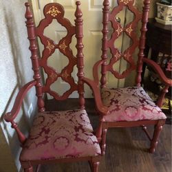 Vintage Burgundy Color Two ArmChairs. Gorgeous, Excellent Condition!