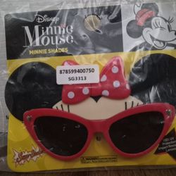 NEW Disney Minnie Mouse Red Bow Sun-Staches Costume Sunglasses Shades 100% UV