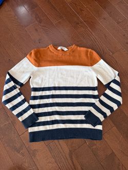 Boys Size 8/10 H&M Striped Crewneck Knit Sweater