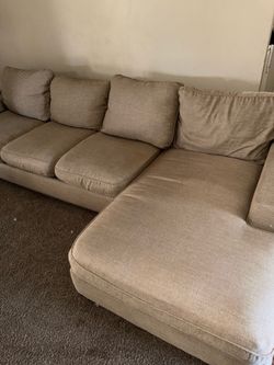 L shapef Beige couch