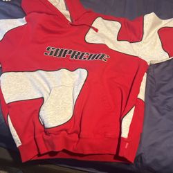 Supreme Big S Hooded Sweatshirt Red Size Large