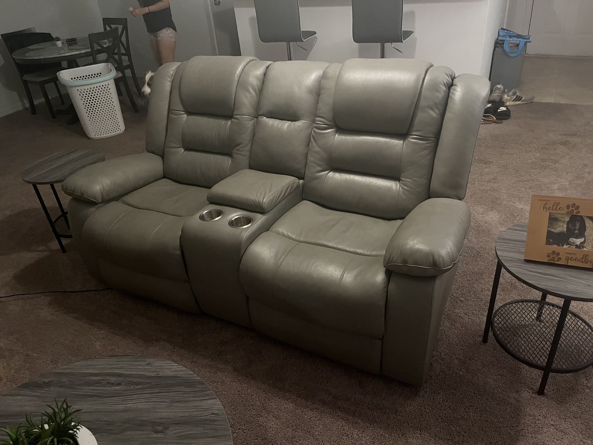 Grey Reclining Couch