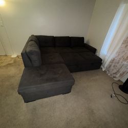 Dark Gray Couch/ Bed 