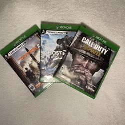 Xbox One Game Bundle – Call of Duty WWII, Tom Clancy’s The Division 2, Ghost Recon Breakpoint (NEW)