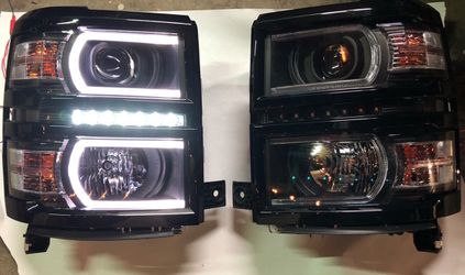 14-15 Chevrolet Silverado LED/Drl Projector Headlights Luces