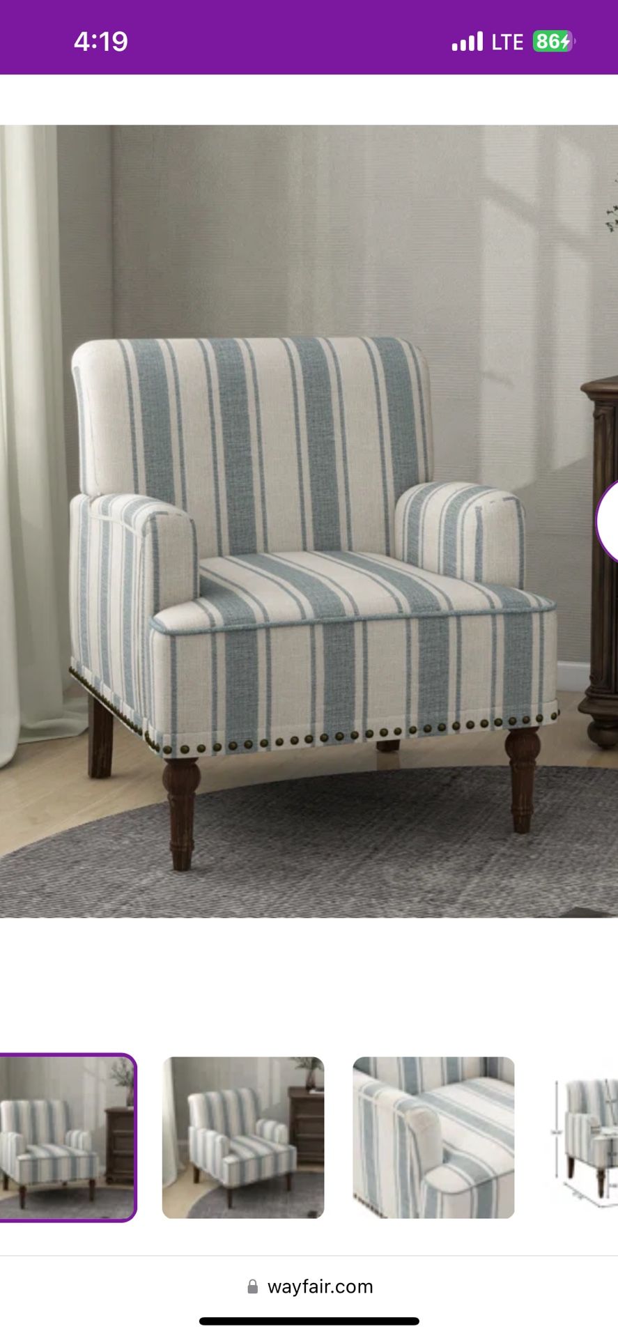 Linen Accent Chair