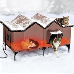 Extra Large Heated Outdoor Cat House