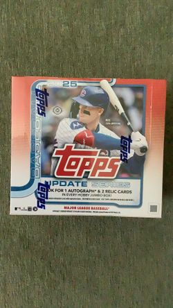 Topps Update Series Jumbo Hobby Box 2025 Factory Sealed 1 Autograph 2 Relic Cards Per Box