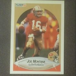 1990 Fleer Joe Montana San Francisco 49ers #10 HOF Hall Of Fame Football Card Vintage Collectible Sports NFL