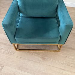 Accent chair green great condition