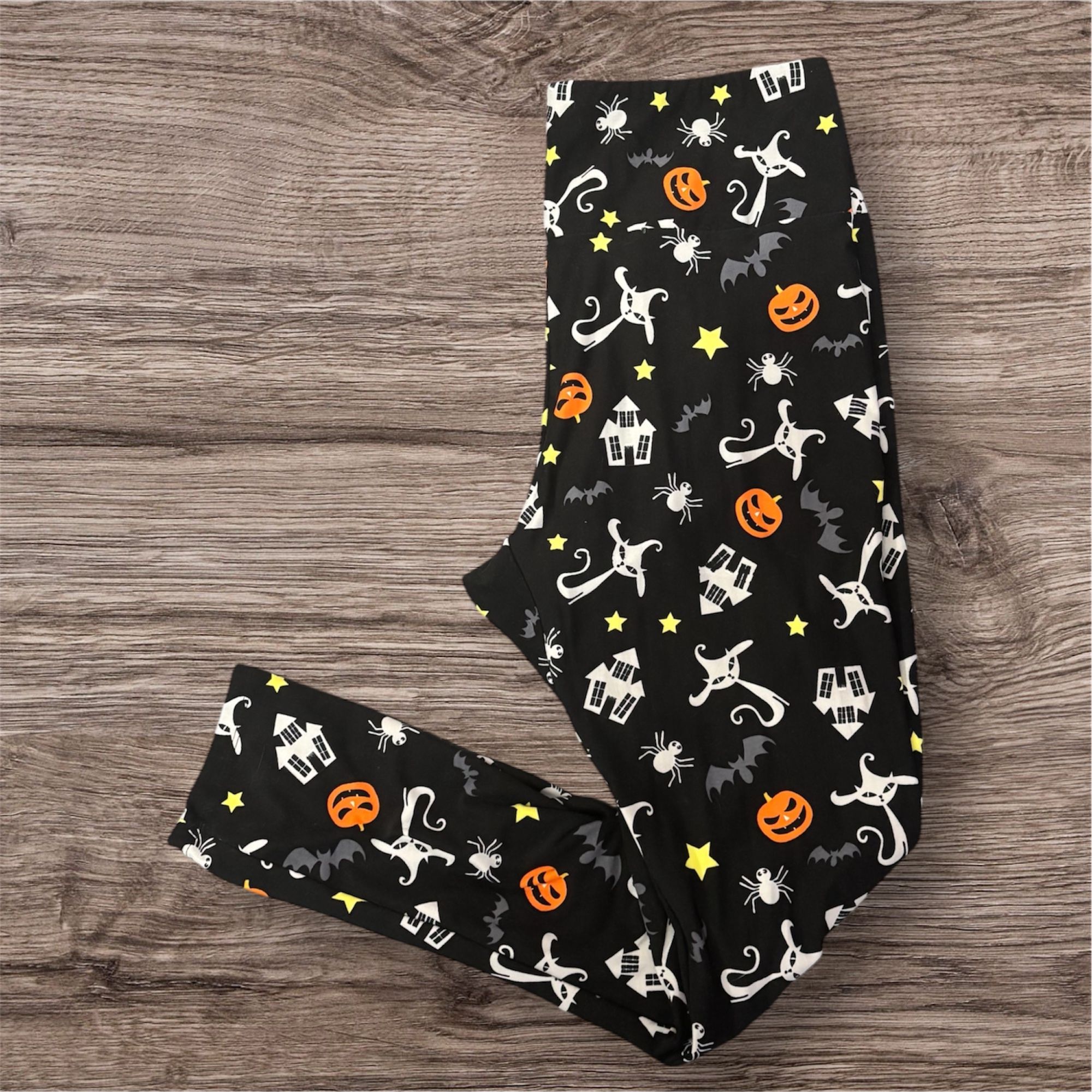 Women’s Halloween Themed Black Leggings