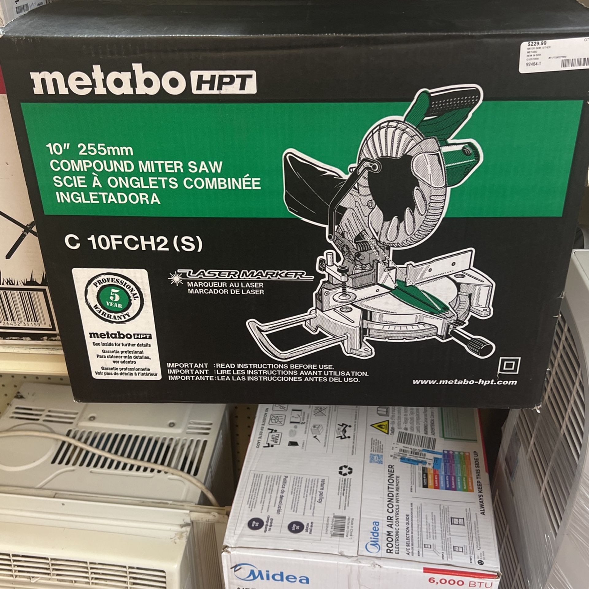 Metabo HPT 10" Compound Miter Saw C10FCGS New