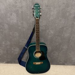 Aria Acoustic Guitar With Strap (TRADE?)