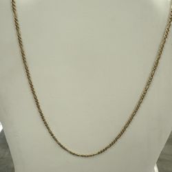 14kt Fígaro Long Solid Gold Chain 26 Inches