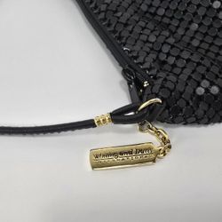 Whiting & Davis International Womens Metallic Mesh Crossbody Bag