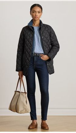 Lauren Ralph Lauren Diamond Mockneck Women US Size XL Black Color NEW