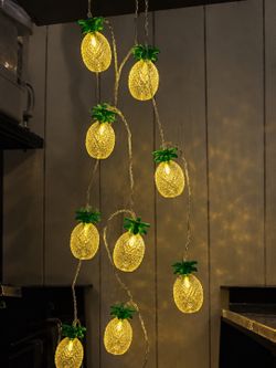 2 New Pineapple LED String Light Sets – Indoor/Outdoor Party & Patio Decor