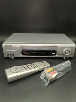 Panasonic VCR with remote and cable.  Works fine.