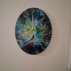 Abstract Fluid Art On Canvas 