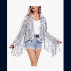 MISI CHAO Sequin fringed disco cowgirl jacket