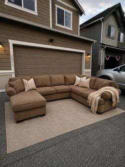Bauhaus Large Brown Sectional Sofa