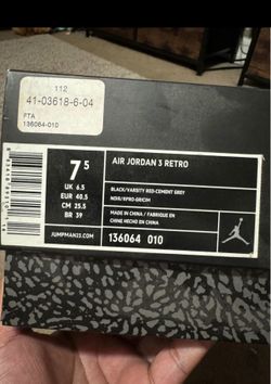 Jordan 3 Black Cement