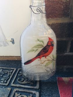 Pressed glass cardinal