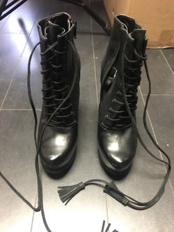 Like New. Designer Black High-quality boots