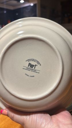 Pier 1 Handpainted Stoneware Plate