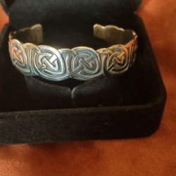 Vintage Mexico TM-253 Sterling Silver Cuff Bracelet 