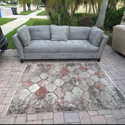 Sofa King Comfortable Grey Cindy Crawford Tufted Sofa For Sale! Free Local Delivery!