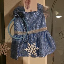 Jessica Simpson Pet Blue Sequin Dress With Headband