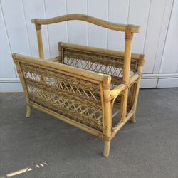 Rattan Woven Book Magazine Holder Rack