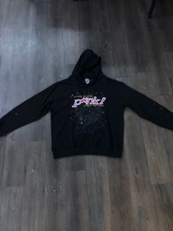 Sp5der Pink Slime Black Hoodie
