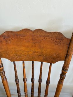 Antique oak chairs! Not reproductions.